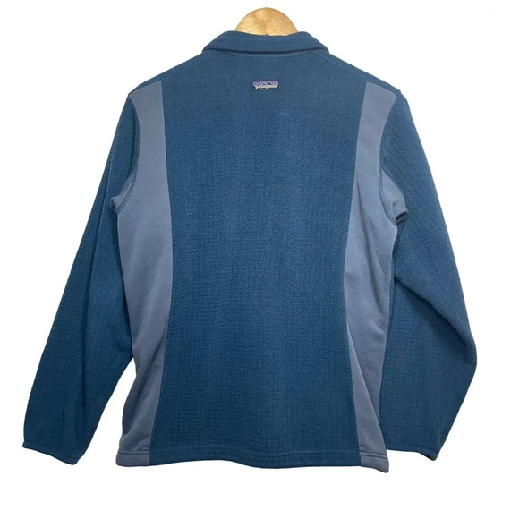 Patagonia Women's Zip Up Jacket Long Sleeve Size M Pockets Fleece Blue - Picture 2 of 12